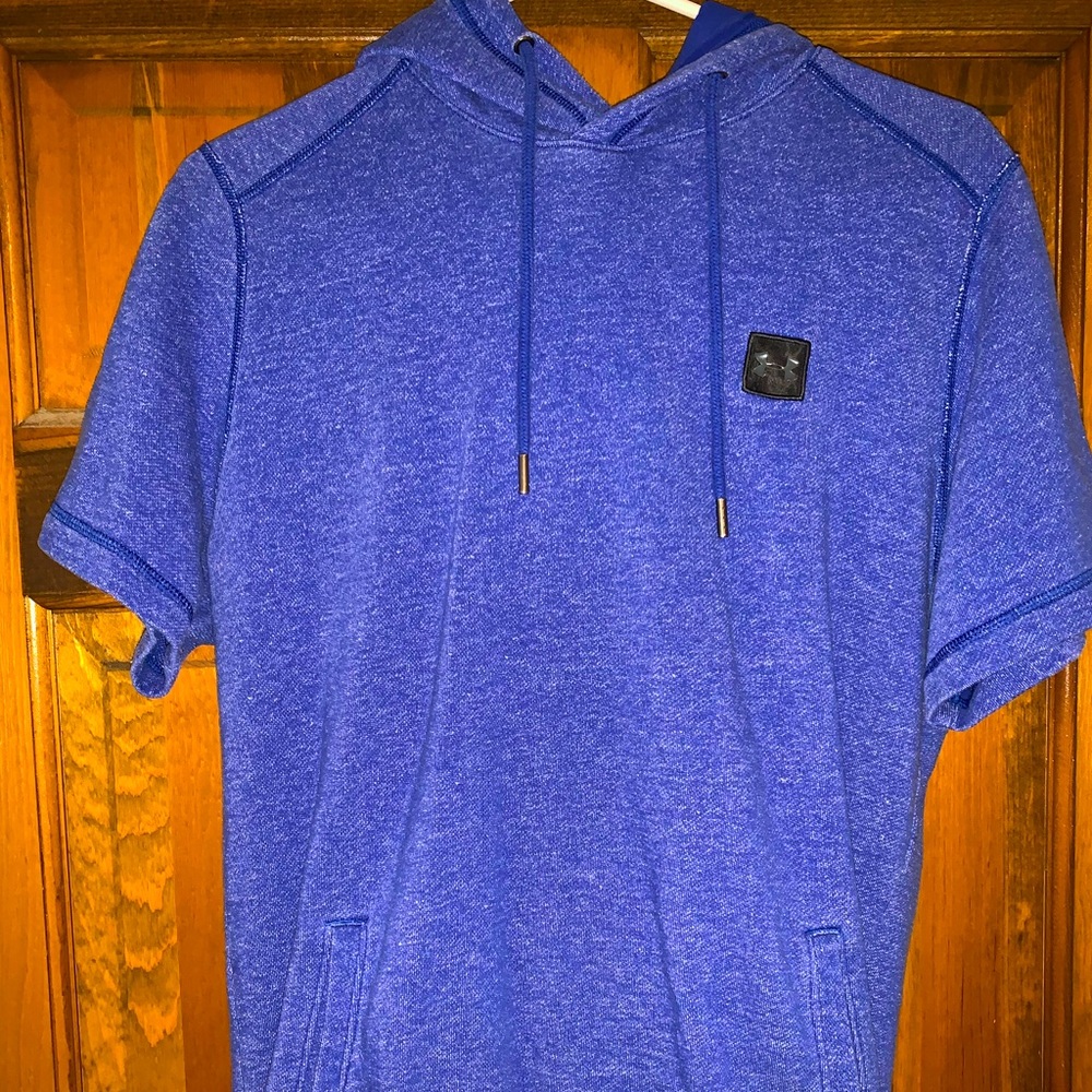 Royal Blue Shortsleeved Under Armour Hooded Swearshirt